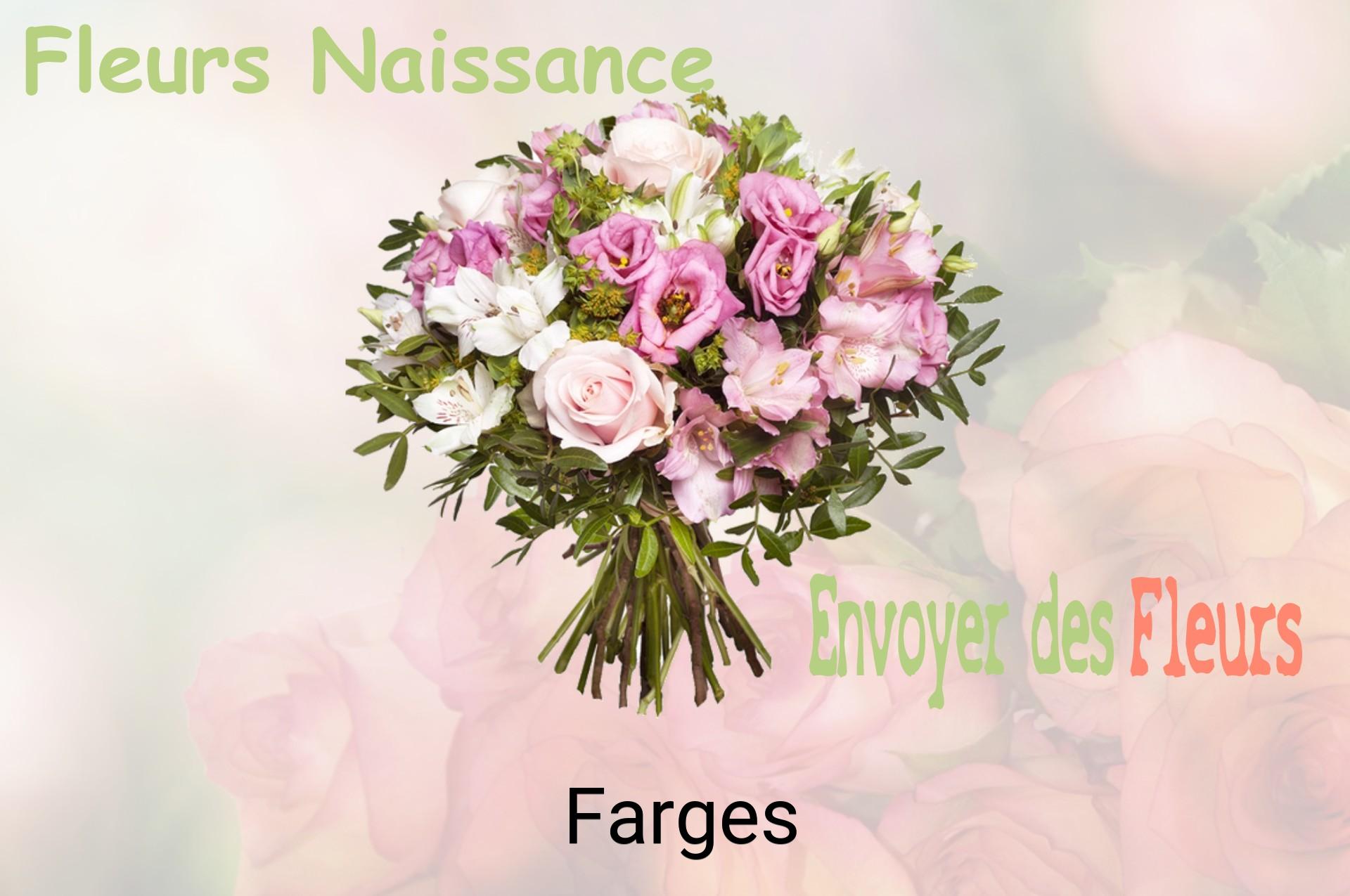 Bouquet de fleurs de naissance livré à Farges